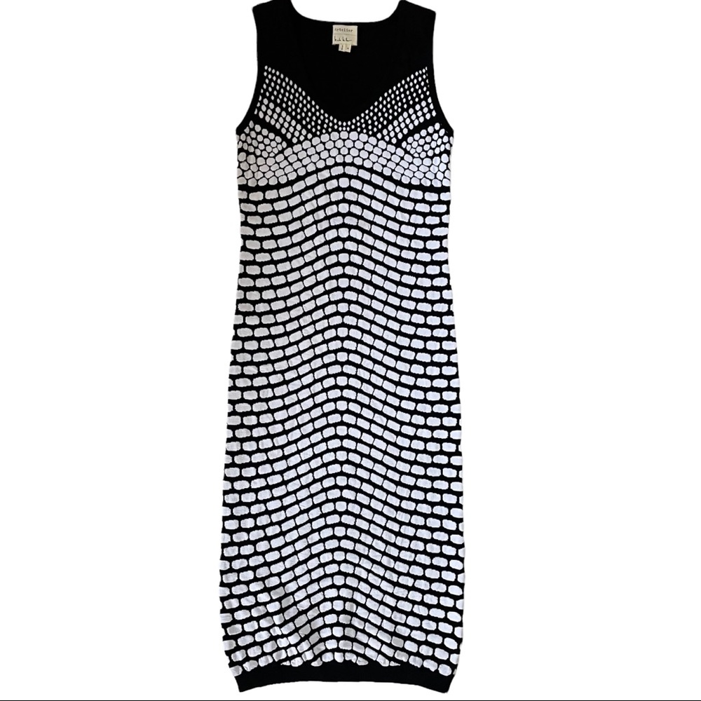 Nicole Miller Artelier Sleeveless Knit Sheath Maxi Dress